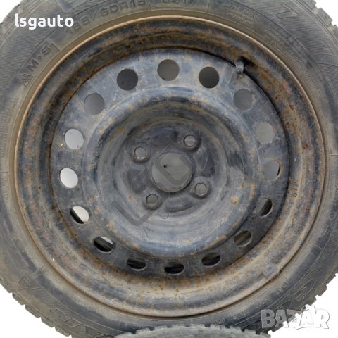 Стоманени джанти 4x100 с гуми R15 Toyota Corolla 2001-2006 ID:110171, снимка 4 - Части - 42029099