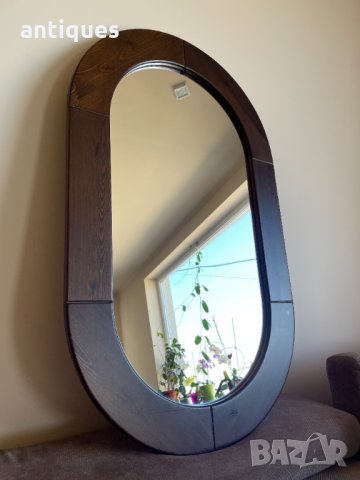 Старо дървено огледало - 100/60см, снимка 3 - Антикварни и старинни предмети - 35871611