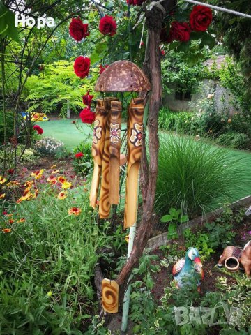 Вятърен звънец от дърво Кокос , снимка 2 - Градински мебели, декорация  - 39918624