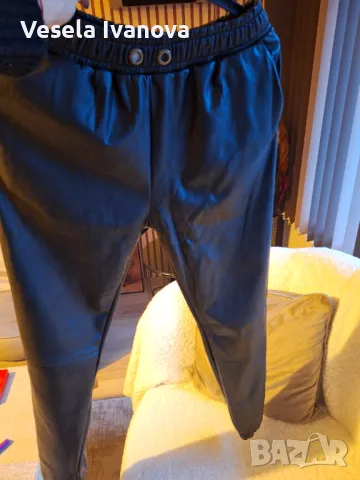 Дамски кожен панталон , снимка 2 - Панталони - 48472714