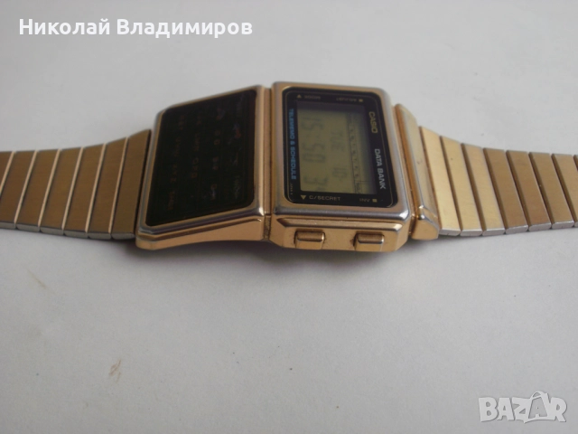 Cassio Telememo калкулатор елка мъжки стар оригинален часовник, снимка 4 - Антикварни и старинни предмети - 52005801