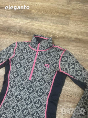 Дамска ! Helly Hansen Merino Wool Warm Freeze 1/2 Zip Base Layer , M размер, снимка 4 - Спортни екипи - 53197673