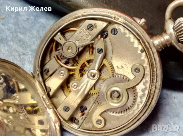 Стар СРЕБЪРЕН ДЖОБЕН ЧАСОВНИК СРЕБРО 800 СТИЛНО ОРНАМЕНТИРАН ФУНКЦИОНИРАЩ 48857, снимка 8 - Антикварни и старинни предмети - 48006366