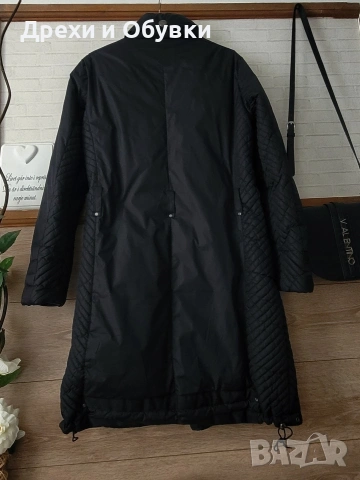 Черно дълго зимно яке , снимка 10 - Якета - 51800159
