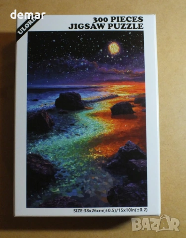 Страхотни пъзели за възрастни 300 части витраж плаж звездна нощ, снимка 8 - Пъзели - 53607034