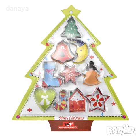 3921 Метални коледни форми за сладки коледни резци комплект от 10 броя