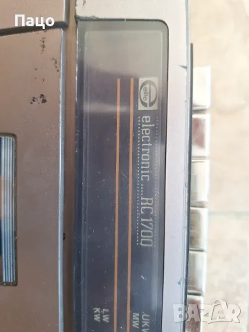 ELECTRONIC RC1700 Cassette Recorder VINTAGE, снимка 6 - Радиокасетофони, транзистори - 55774943