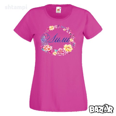 Дамска тениска Цветница Лили Цветен венец, снимка 3 - Тениски - 35953805
