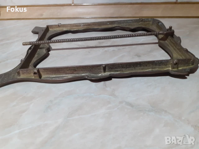 Стара барокова бронзова рамка за снимка - голяма, снимка 6 - Антикварни и старинни предмети - 50989479