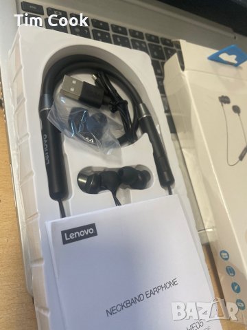 Слушалки Lenovo Bluetooth Wireless Headphones Magnetic Neckband Earphones IPX5 Waterproof Sport Head, снимка 6 - Lenovo - 34533641