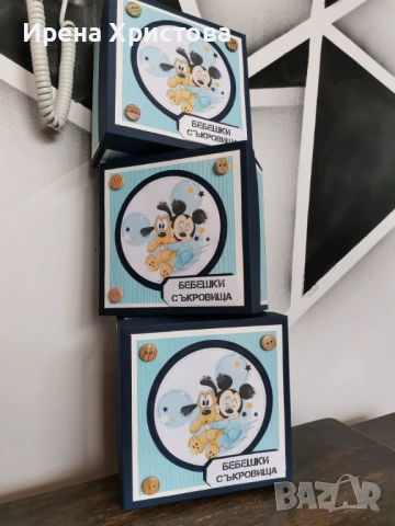 Кутии за бебешки съкровища. Подарък за погача , снимка 11 - Други - 52772427