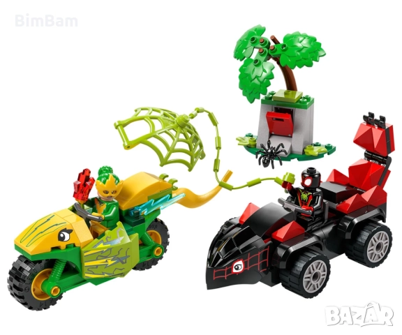 Конструктор LEGO® Marvel Spidey 11198 - Спин и Електро: Преследване с коли-динозаври / 124 части, снимка 3 - Конструктори - 52343636