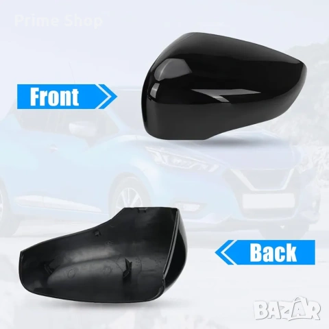 Комплект черни капаци за огледала за Renault Clio 4, Captur, Zoe, снимка 5 - Части - 53776319