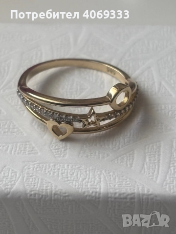 Златен пръстен 💍 2.3 гр 14к 58р-р(18.5мм) , снимка 7 - Пръстени - 51648415