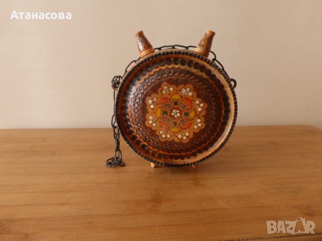 Малък бъкел с пирография бъклица, снимка 3 - Антикварни и старинни предмети - 41670589