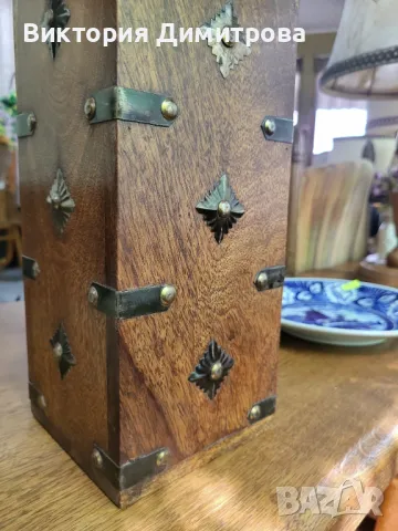 Дървена кутия за бутилка, снимка 3 - Други - 47437827