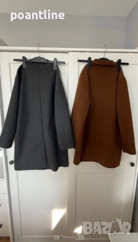 сиво палто ZARA , снимка 2 - Палта, манта - 53203678