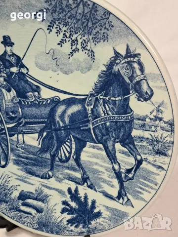 холандска декоративна порцеланова чиния    Delft  22/2, снимка 2 - Декорация за дома - 49183077