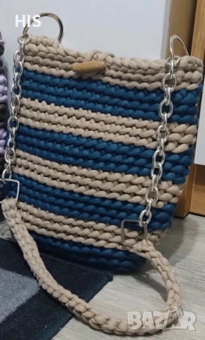 Плетени дамски чанти, ръчно направени, различни цветове и модели , снимка 16 - Чанти - 38315600