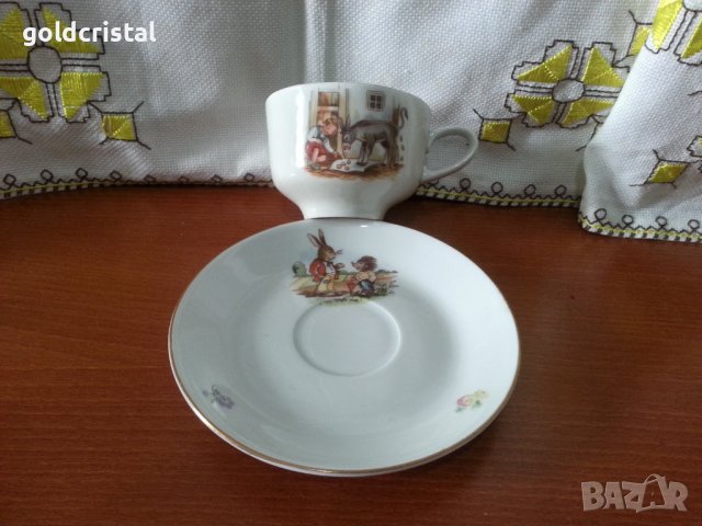 Стар български порцелан детски комплект за хранене , снимка 9 - Антикварни и старинни предмети - 41620419