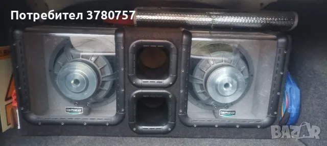 Бас каса 2×12 със усилвател към нея