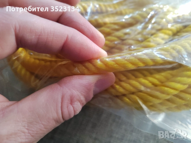 Ново-здраво найлоново фитнес въже за скачане- аеробика ,жълт цвят, снимка 4 - Фитнес уреди - 52813964