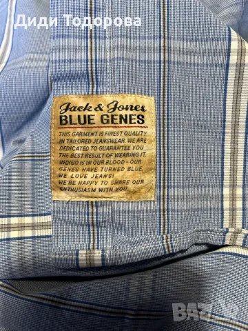 Мъжка оригинална карирана риза Jack & Jones, снимка 5 - Ризи - 55805485