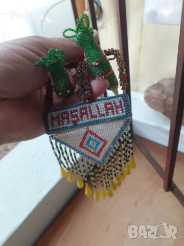 Стар турски накит с мъниста - пиленца, снимка 5 - Антикварни и старинни предмети - 53273582