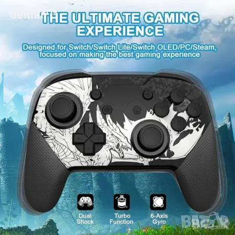 Безжичен контролер за Switch/Switch Lite/Switch OLED, с двойна вибрация, снимка 4 - Аксесоари - 49811698