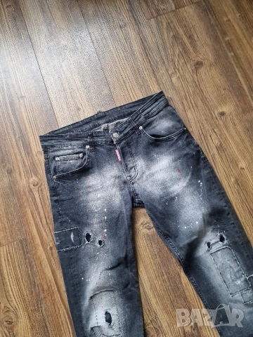 Страхотни мъжки слим дънки DSQUARED2 размер 48 / М , снимка 3 - Дънки - 52475268