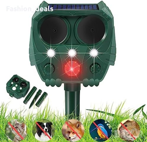 Нов уред Ултразвуково слънчево отблъскване на животни с PIR сензор Дом Градина