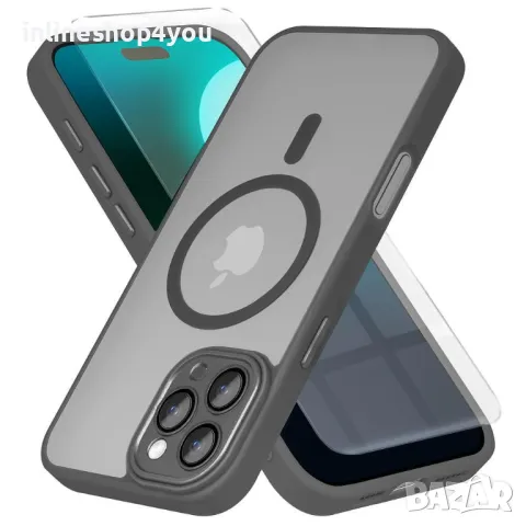 Матов MAGSAFE Кейс за Apple iPhone 16 Pro Max със защита на камерите, снимка 17 - Калъфи, кейсове - 47263120