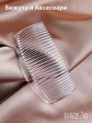 Силиконов бял прозрачен гребен шнола, снимка 1