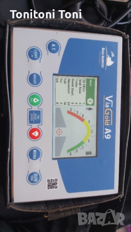 Професионален Металдетектор Via Gold A9 със 3 режима на работа 2D сканиране, ясна дискриминация,изме, снимка 3 - Друга електроника - 52743438