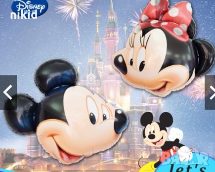 3D Мини Мики Маус грамадна глава фолио фолиев балон хелий или въздух парти рожден ден