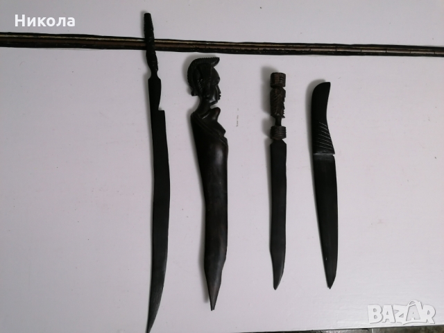 Голям масайски абаносов нож, снимка 3 - Други - 36092481