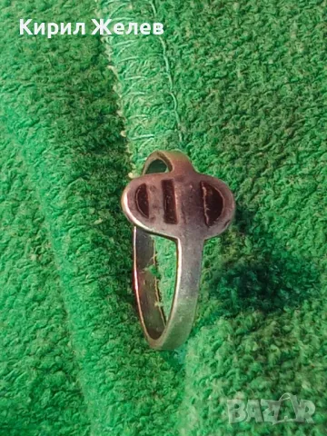 СТАР СТИЛЕН ЕМАЙЛИРАН СРЕБЪРЕН ПРЪСТЕН ЛАКИРАНО СРЕБРО 925 РЪЧНА ИЗРАБОТКА 44348, снимка 12 - Пръстени - 46268880
