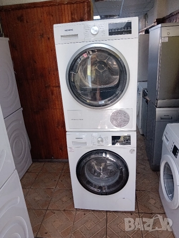 Комплект пералня и сушилня с термопомпа Сименс Siemens IQ 500 A+++ 8кг 2 години гаранция!, снимка 7 - Перални - 52809036