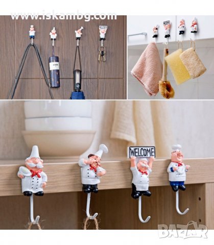 ЗАБАВНИ КУХНЕНСКИ ЗАКАЧАЛКИ, ФИГУРА НА ГОТВАЧ С КУКИЧКА - код 2945, снимка 4 - Други стоки за дома - 33906341