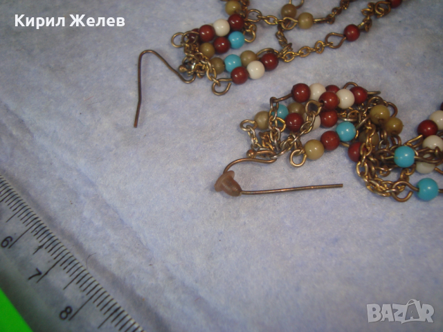 МЕСИНГОВИ СТАРИ ЕТНОГРАФСКИ МЪНИСТЕНИ ОБЕЦИ РЪЧНА МАЙСТОРСКА РАБОТА НАКИТ за НОСИЯ ВЪЗСТАНОВКА 4122, снимка 5 - Антикварни и старинни предмети - 36500758