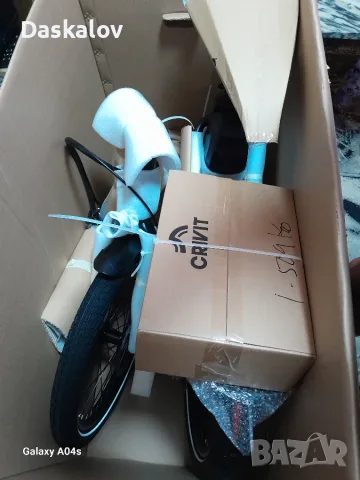 Продавам сгъваем електрически велосипед CRIVIT FoldX 530, снимка 4 - Велосипеди - 56229722