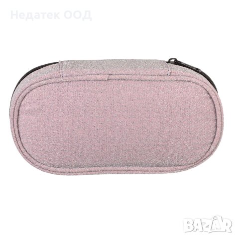 Ученически несесер, 24x5x10cм, Розов/ брокат, снимка 2 - Ученически пособия, канцеларски материали - 41874950