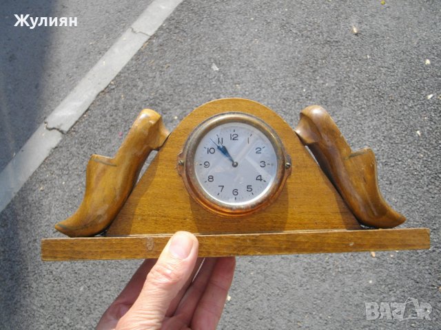 СТАР НАСТОЛЕН КАМИНЕН ЧАСОВНИК, снимка 4 - Антикварни и старинни предмети - 42210073