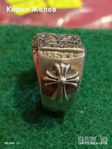 Католически Епископски пръстен сребърен уникат за КОЛЕКЦИОНЕРИ 50751, снимка 3 - Пръстени - 53412295