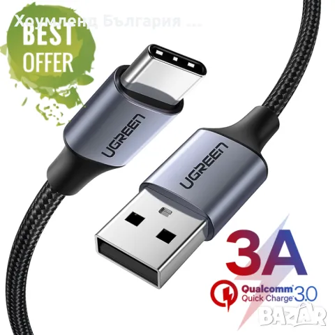 USB двуметров кабел за зареждане 2 метра 3А FAST, снимка 2 - USB кабели - 48751290