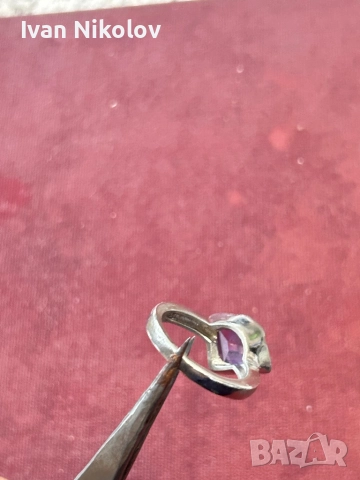 Дамски сребърен пръстен 17.6мм, снимка 3 - Пръстени - 52902552