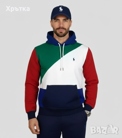 Polo Ralph Lauren Colour-Blocked - Оригинален мъжки суитшърт размер S