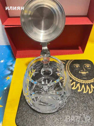 Халба кристална с ловни мотиви. Елен.  Орел.  Глухар. , снимка 3 - Други ценни предмети - 48831174