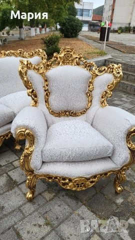 Италианска барокова холна гарнитура 036, снимка 3 - Дивани и мека мебел - 51882361