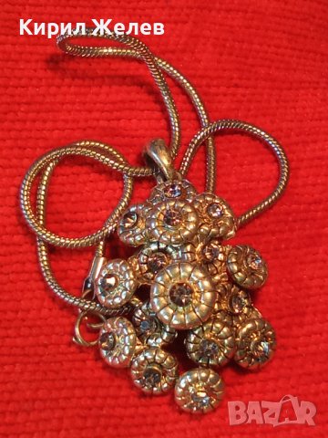 ПОСРЕБРЕН КРАСИВ МЕДАЛЬОН с ИНКРУСТИРАНИ ЦИРКОНИ и СИНДЖИРЧЕ АРТ КОЛИЕ 20774, снимка 2 - Колиета, медальони, синджири - 32239573